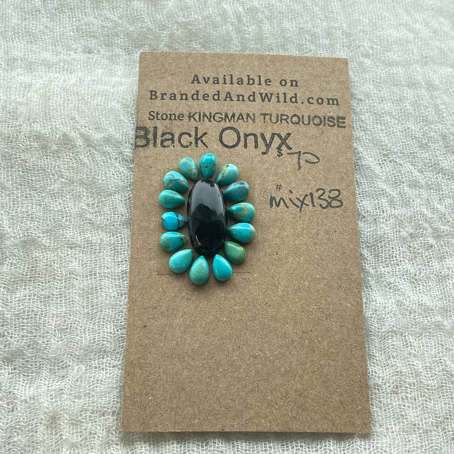 Kingman / Black Onyx Cabochon - Mix138