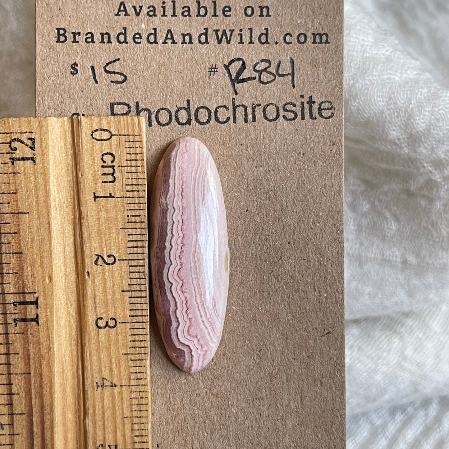 Rhodochrosite Cabochon - R84 9A5F1AD5-CFC6-47A2-A0AC-17604196B513 Brandedandwild.com