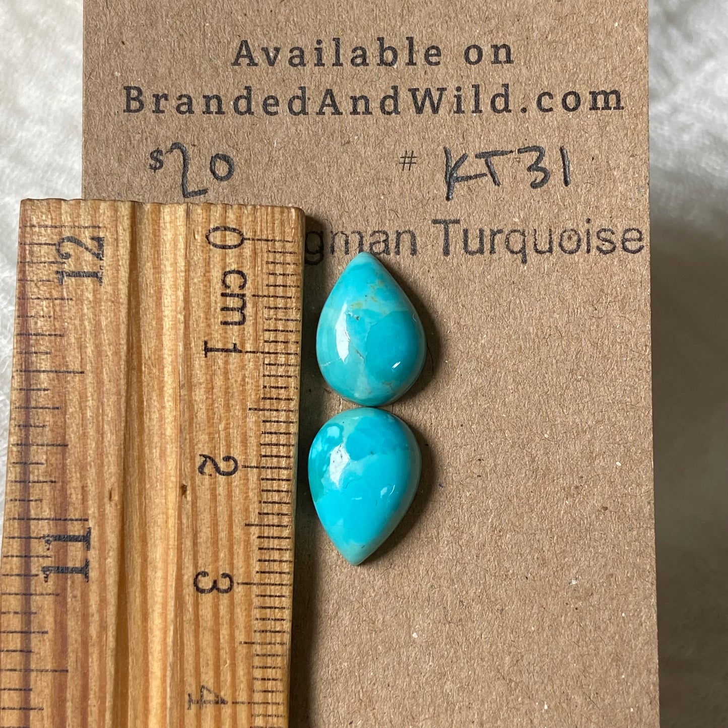 Kingman Turquoise Cabochon - KT31 9A782873-4367-4C4D-B858-D5EDD0F04EC7 Brandedandwild.com
