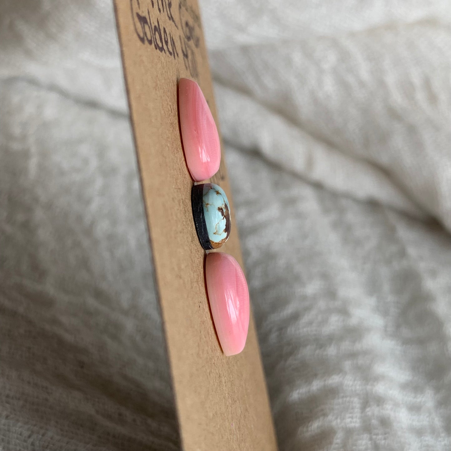 Pink Conch/Golden Hill Cabochon - PG10