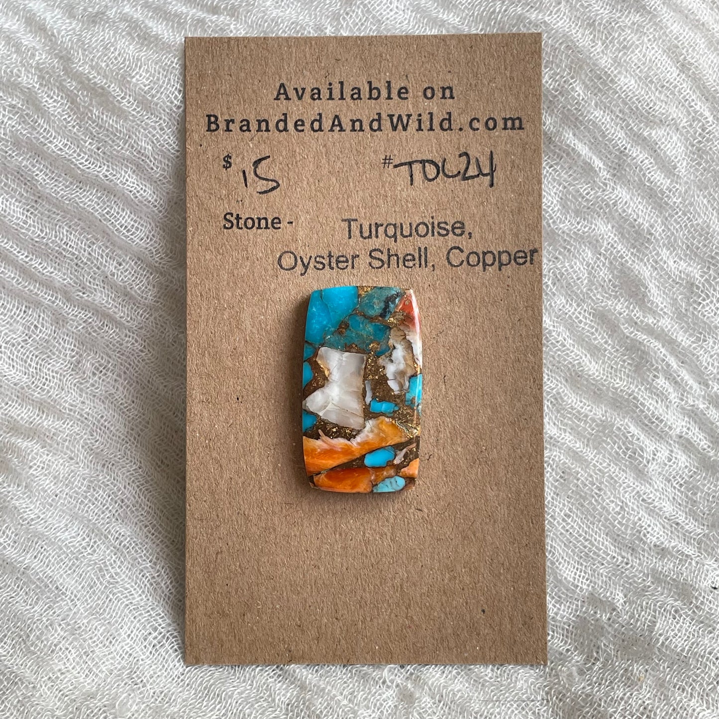 Turquoise, Oystershell, Copper Cabochon - TOC24 9A84BAF8-21AB-459D-A5A6-27955AB2DDDE Brandedandwild.com