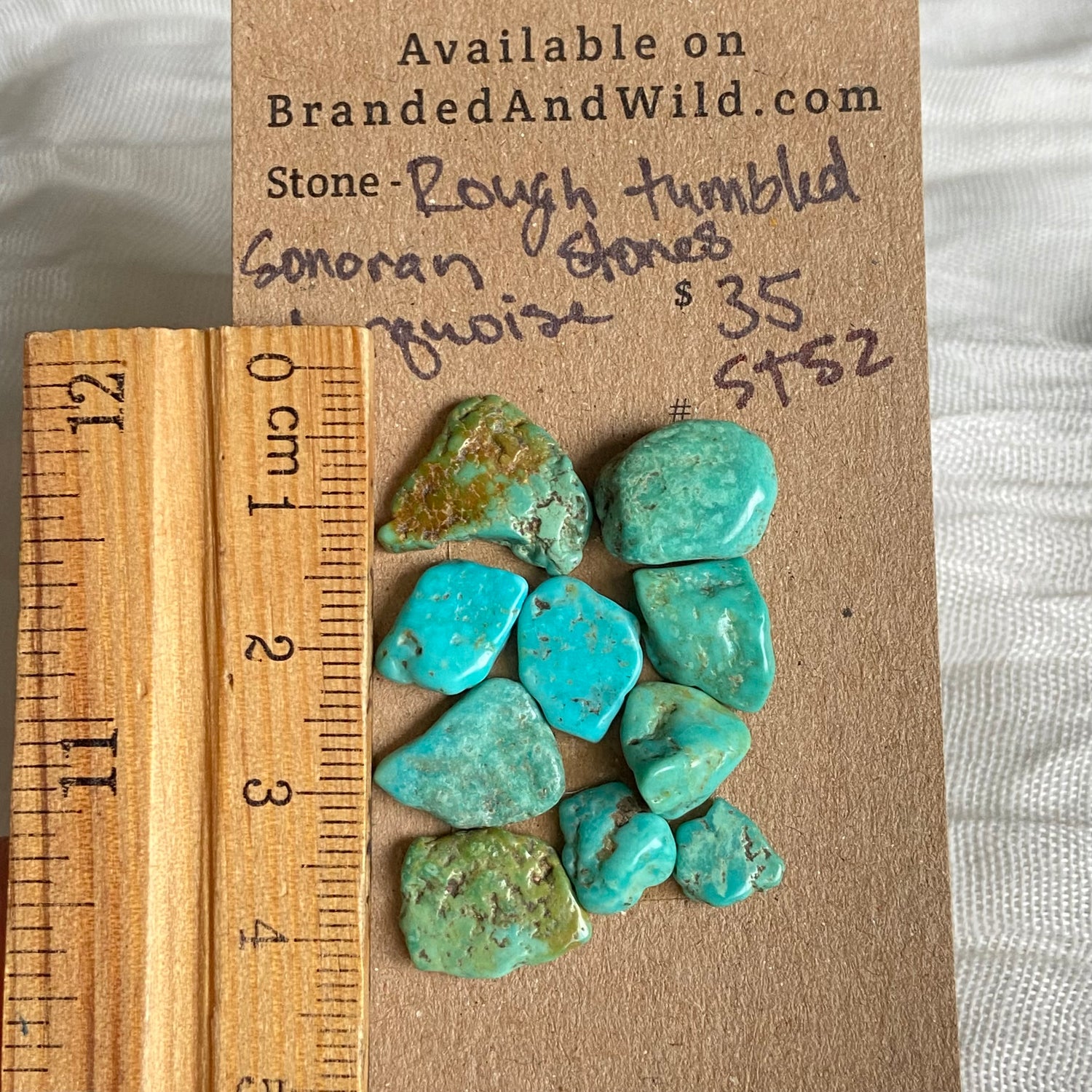 Sonoran Turquoise Rough Tumbled Cabochon - ST52 9A9BFB8A-C41C-4690-B606-DD672DE93EC5 Brandedandwild.com