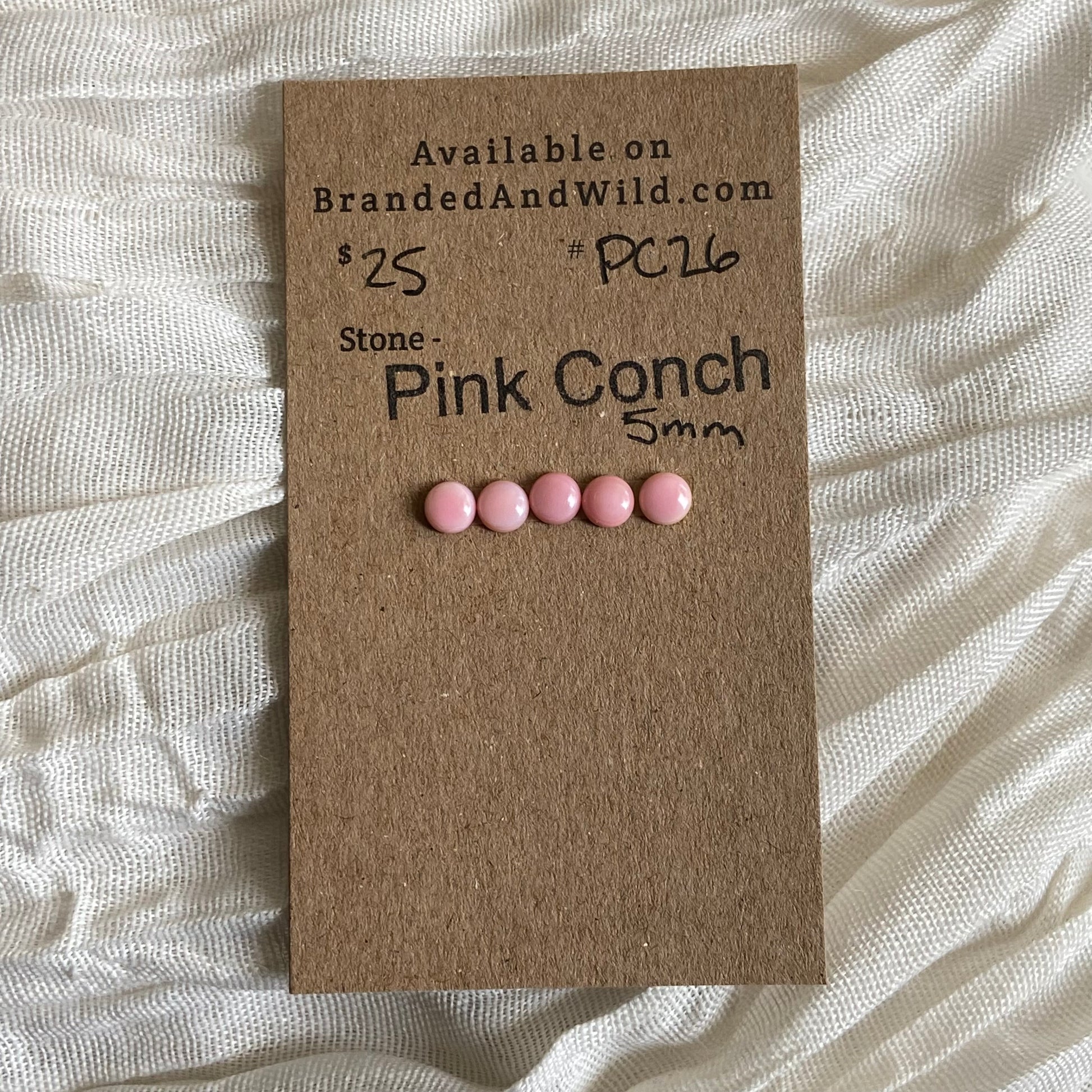 Pink Conch Cabochon - PC26 9AAFE6FB-FEAF-42F3-971D-3504A70202B3 Brandedandwild.com