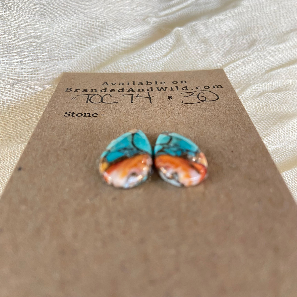 Turquoise, Oyster Shell, Copper Cabochon - TOC74 9AB88633-460F-416D-ADC2-5390A7FF7E96 Brandedandwild.com
