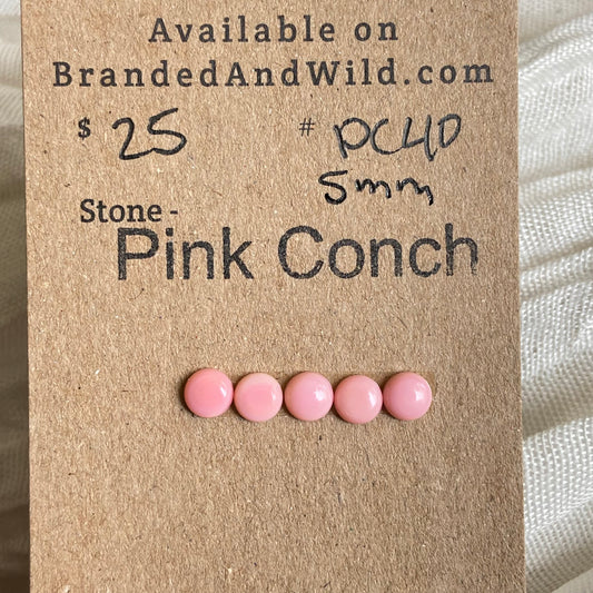 Pink Conch Cabochon - PC40 9AC7799C-E10D-433D-A4A2-87DFE3224CAD Brandedandwild.com