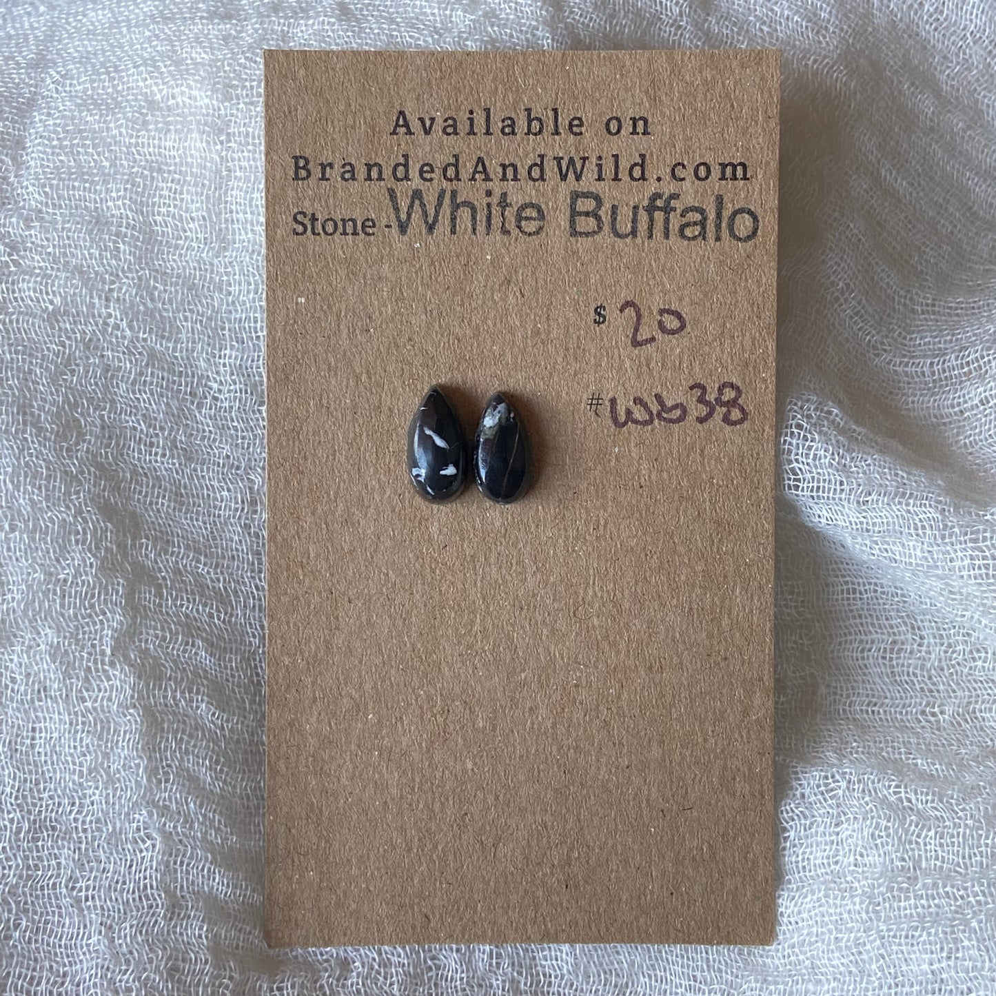 White Buffalo Cabochon - WB38
