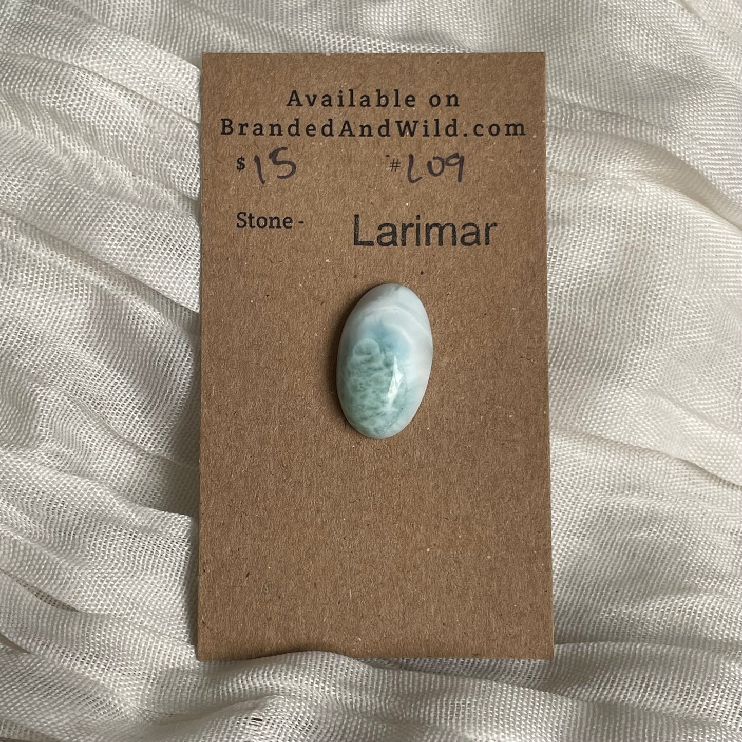 Larimar Cabochon - L09 9B04A6CF-2179-4DE5-967A-5F1958630BDC Brandedandwild.com