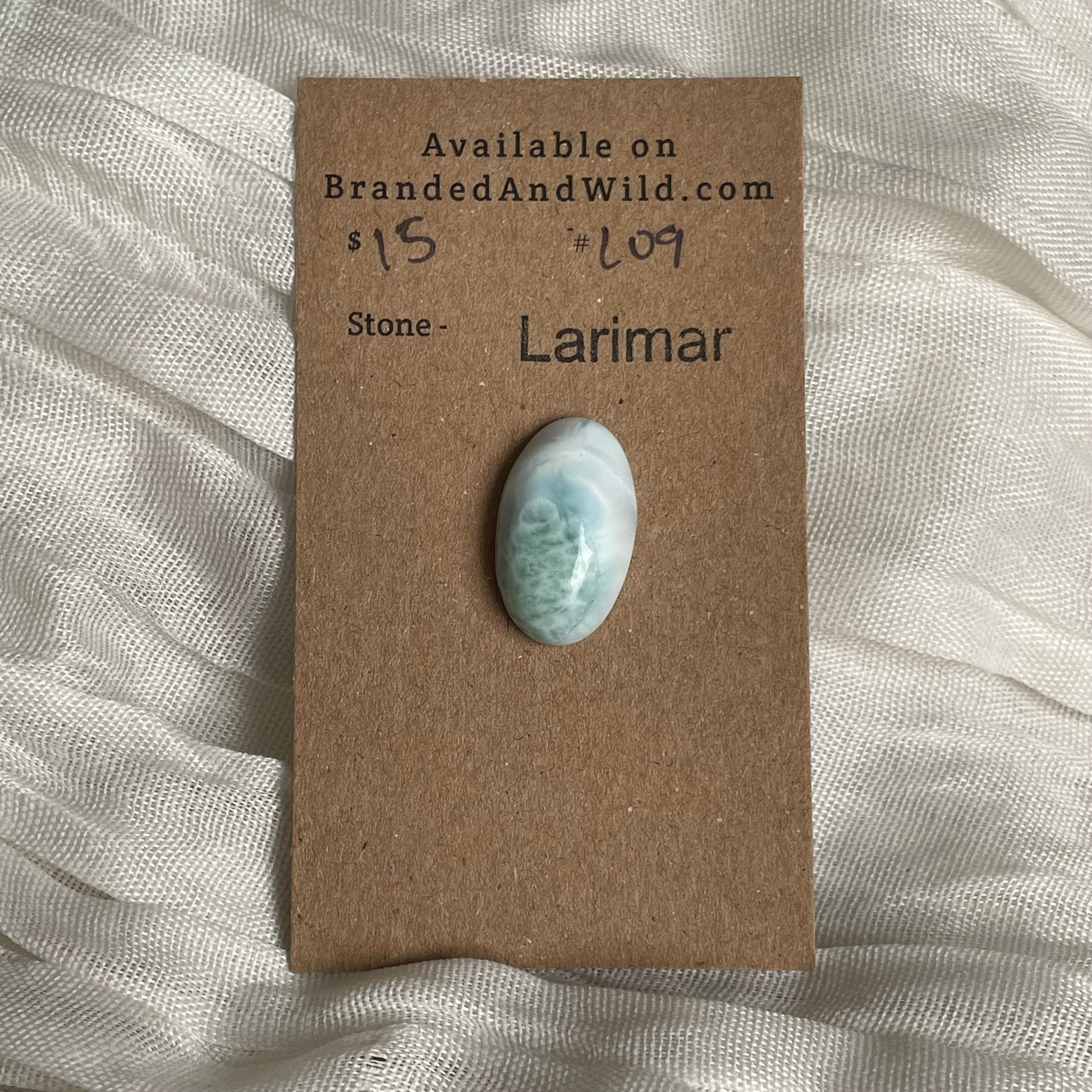 Larimar Cabochon - L09 9B04A6CF-2179-4DE5-967A-5F1958630BDC Brandedandwild.com