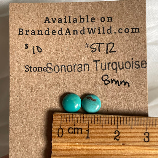 Sonoran Turquoise Cabochon - ST12 9B0E9ECC-8174-4A7A-868E-89C2A988CDE9 Brandedandwild.com