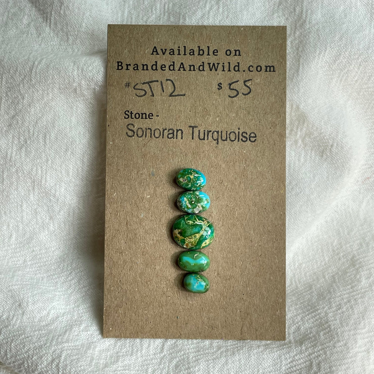 Sonoran Turquoise Cabochon - ST12 9B1C1444-660A-437F-9F59-747E8EC39B0D Brandedandwild.com