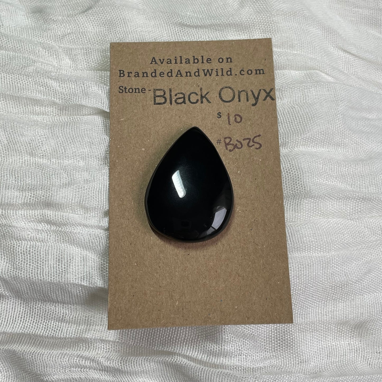 Black Onyx - Cabochon - BO25 9B3B0551-7DB7-43E1-A130-9F9D6F4155EE Brandedandwild.com