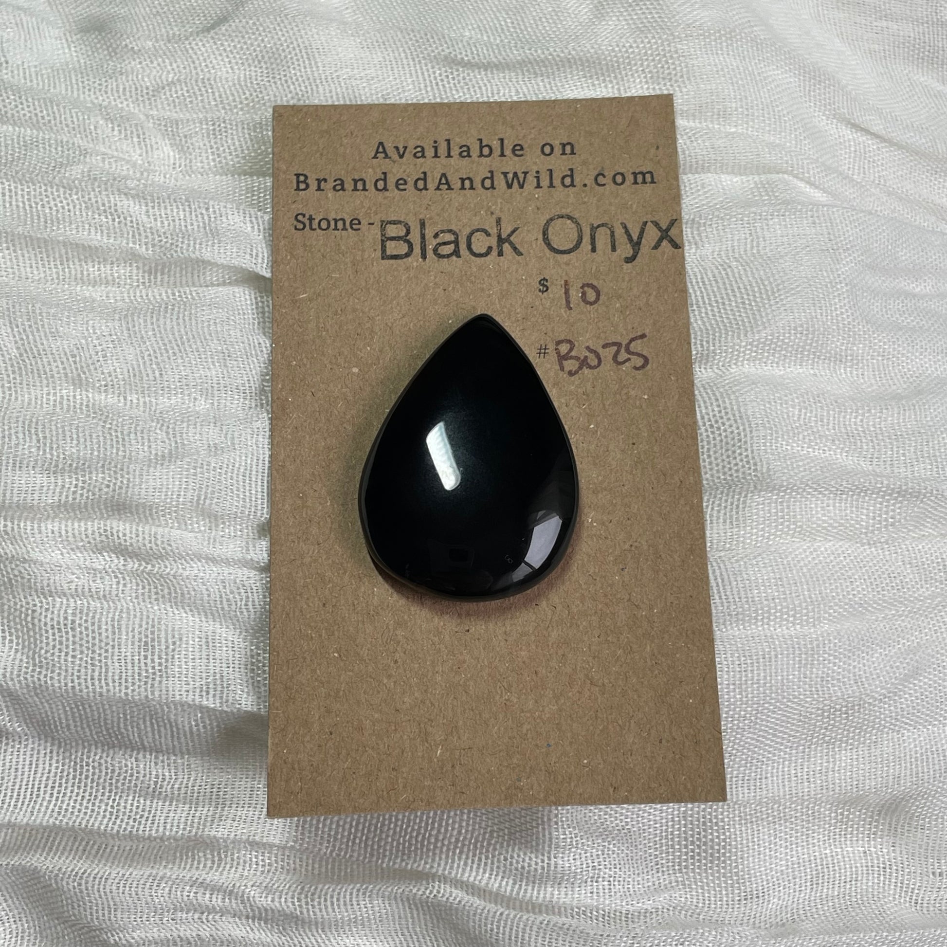 Black Onyx - Cabochon - BO25 9B3B0551-7DB7-43E1-A130-9F9D6F4155EE Brandedandwild.com
