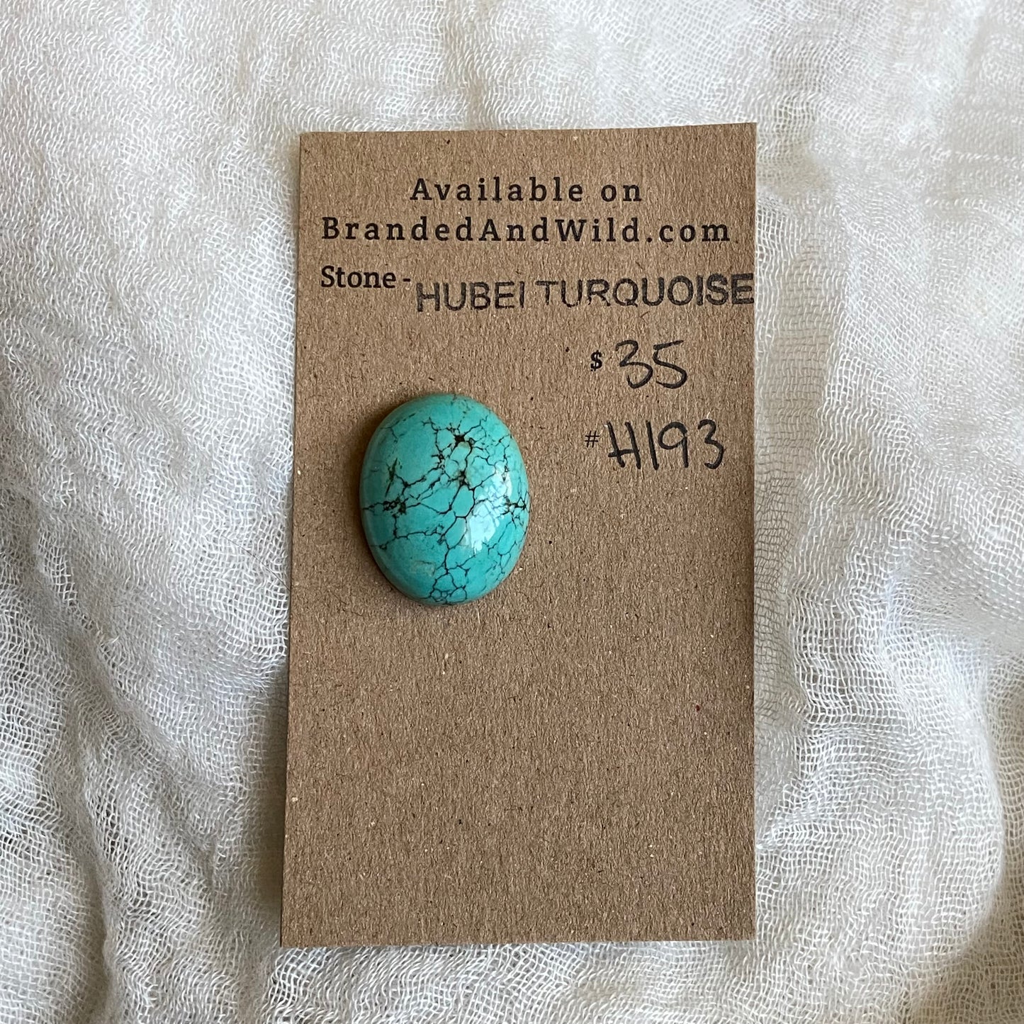 Hubei Turquoise Cabochon - H193 9B42C8C2-6F2C-429A-BFE1-39CEE87FAF71 Brandedandwild.com