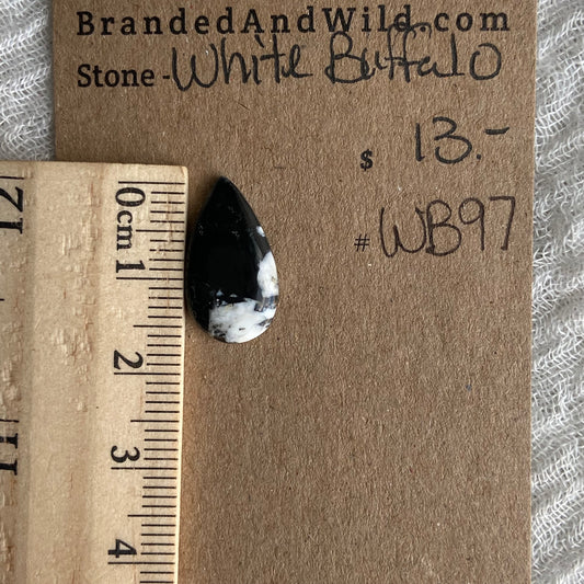 White Buffalo Cabochon - WB97