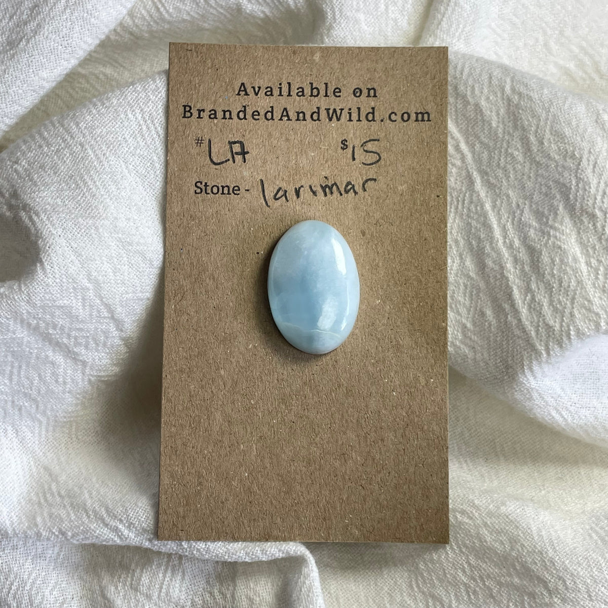 Larimar Cabochon - L17 9B64963F-8DCC-4FD7-984A-DB48C58E54D3 Brandedandwild.com