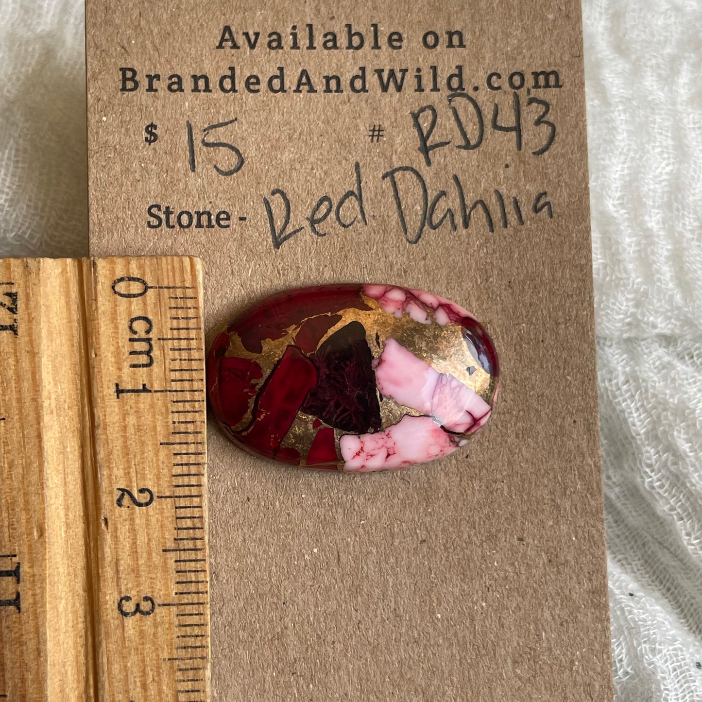 Red Dahlia Cabochon - RD43