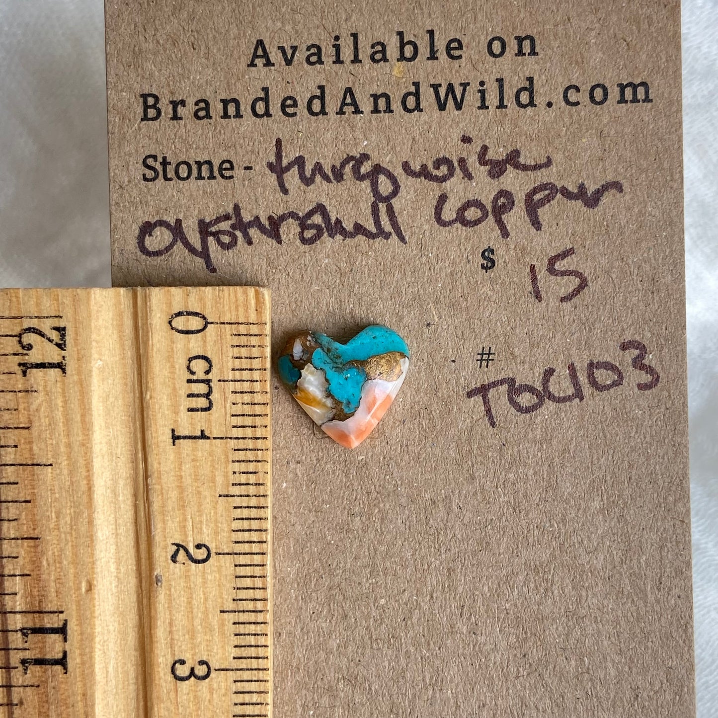 Turquoise, Oystershell, Copper Cabochon - TOC103