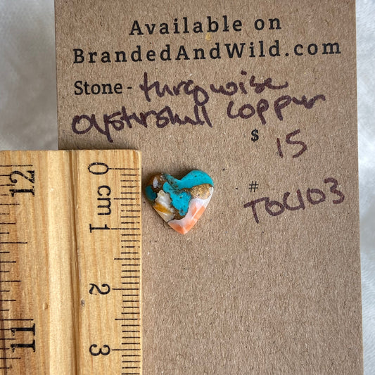 Turquoise, Oystershell, Copper Cabochon - TOC103