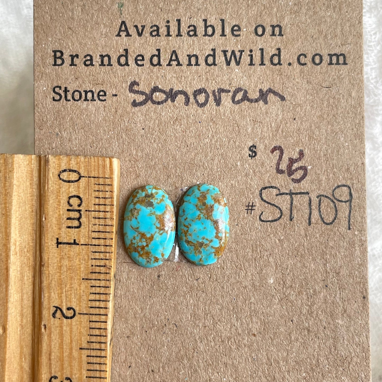 Sonoran Turquoise Cabochon - ST109 9B84D89D-A9DD-43F9-9D0B-AEFAA1A6A5CE Brandedandwild.com