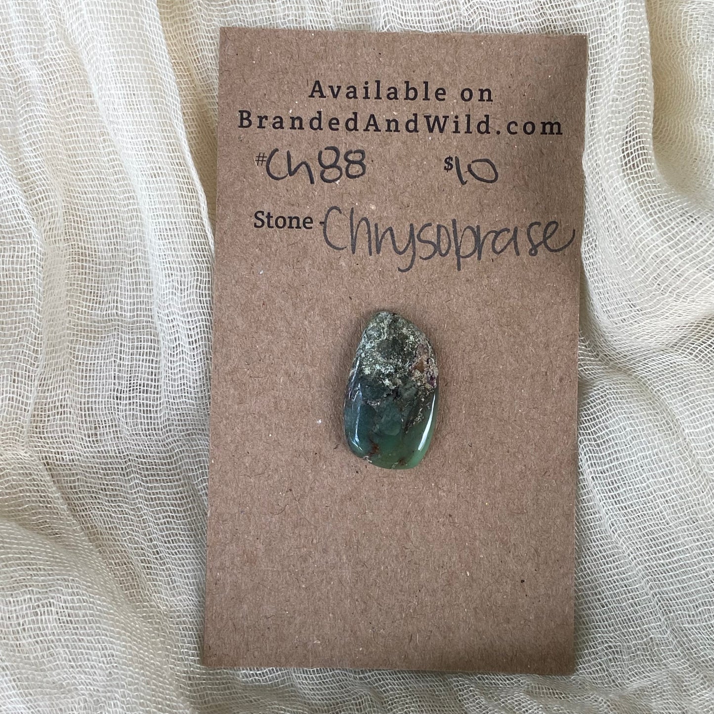 Chrysoprase Cabochon - Ch88 9BA6691E-4F65-4090-8A6E-8F8130CCD0D2 Brandedandwild.com