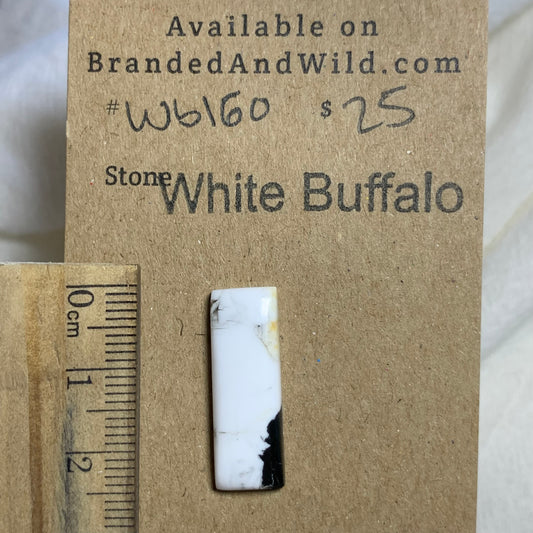 White Buffalo Cabochon - WB160 9BBAEFDC-976B-4796-B088-08B0E1A69FCF Brandedandwild.com