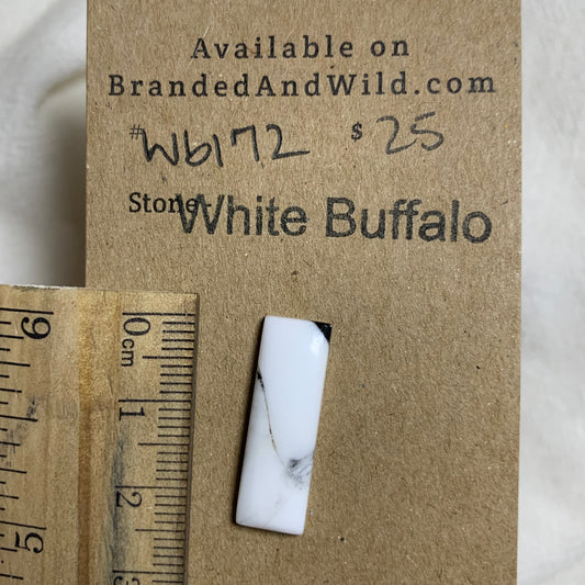 White Buffalo Cabochon - WB172 9BDB4518-D79D-49CC-AC70-F34F3E143AF6 Brandedandwild.com
