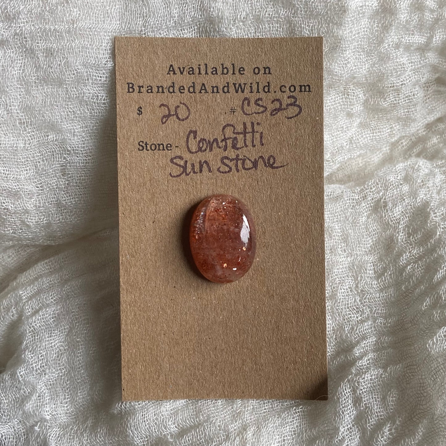 Confetti Sunstone Cabochon - CS23 9C17C0E1-CF69-4EEA-8E4B-985E025BA67B Brandedandwild.com