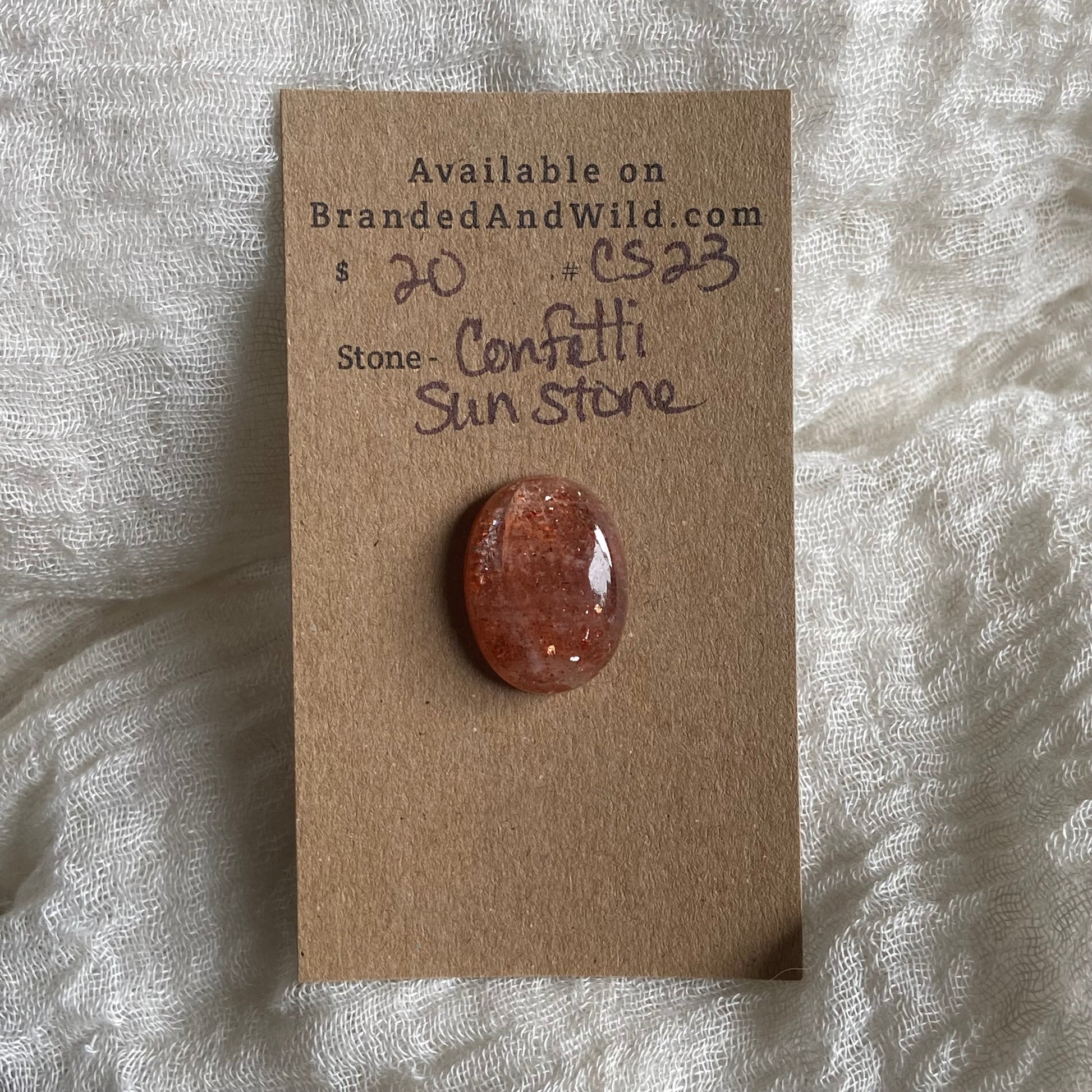 Confetti Sunstone Cabochon - CS23 9C17C0E1-CF69-4EEA-8E4B-985E025BA67B Brandedandwild.com