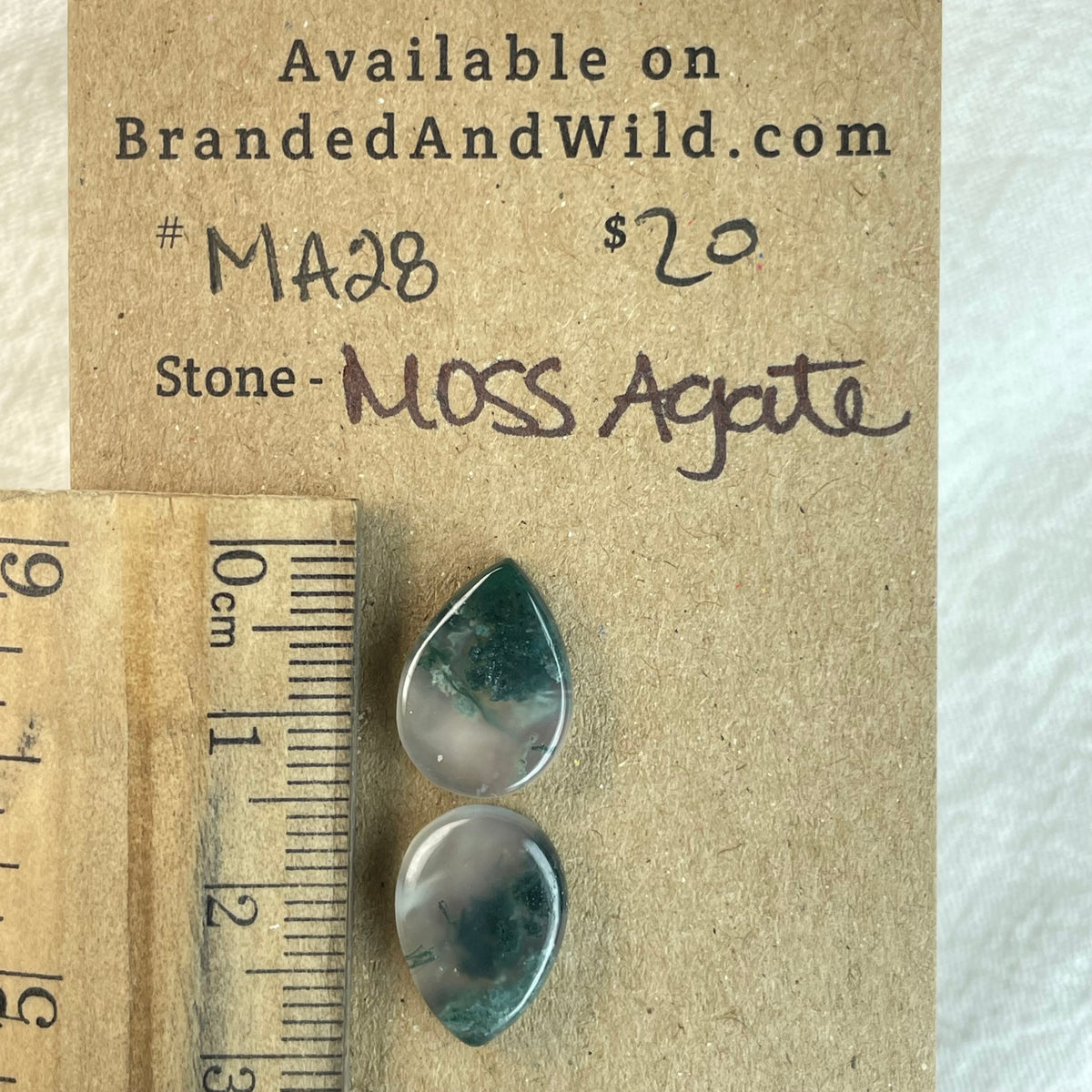 Moss Agate Cabochon - MA28 9C1D4064-238A-45CF-B7CC-AAA8F80C30D9 Brandedandwild.com