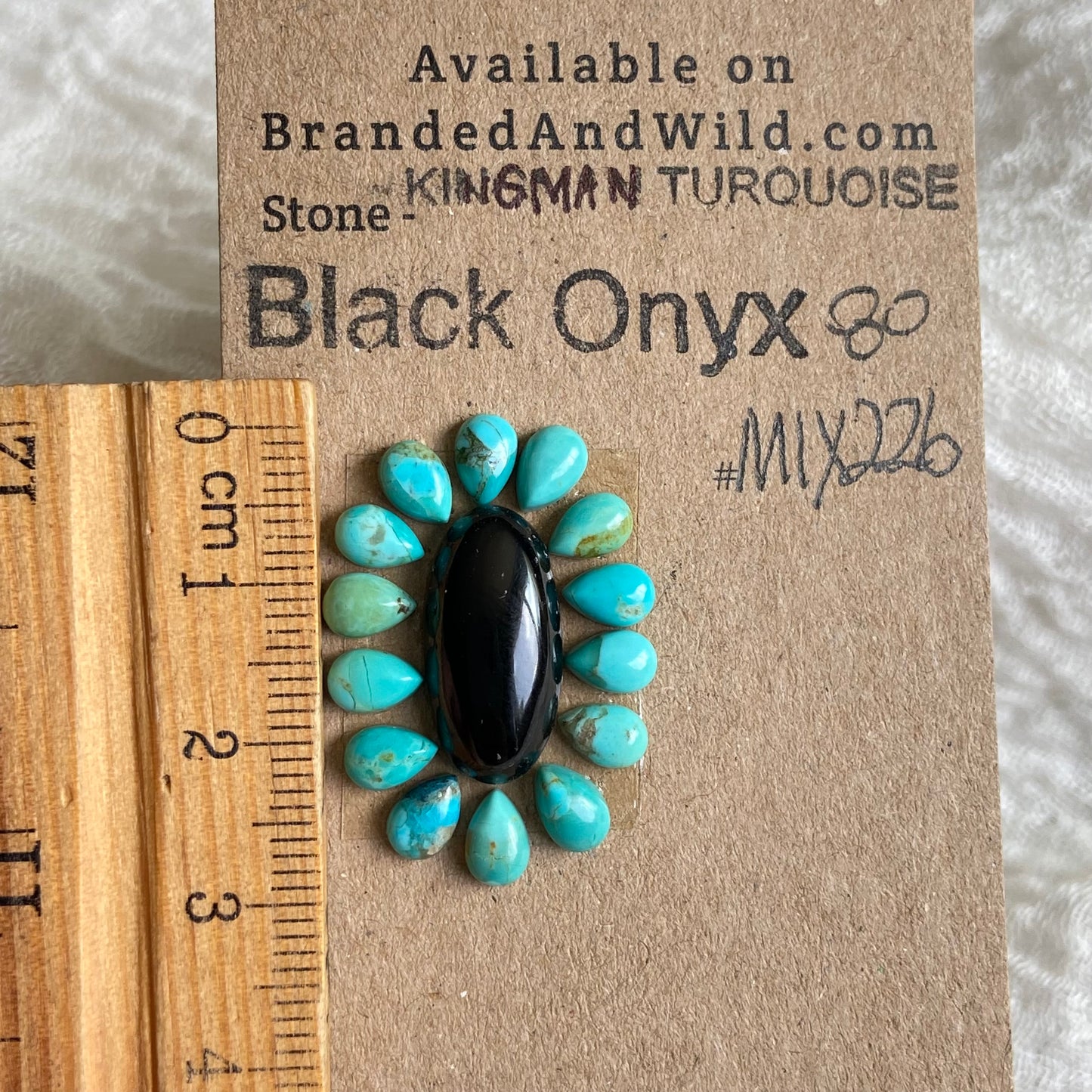 Kingman / Black Onyx Cabochon - Mix226 9C1E7D6A-F09B-4CD1-A988-157606460022 Brandedandwild.com