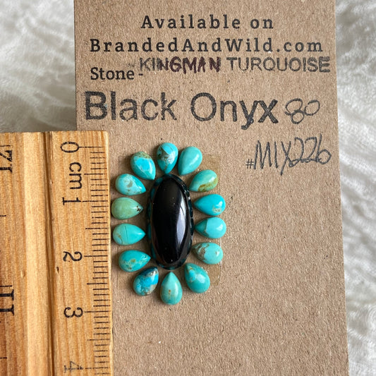 Kingman / Black Onyx Cabochon - Mix226 9C1E7D6A-F09B-4CD1-A988-157606460022 Brandedandwild.com