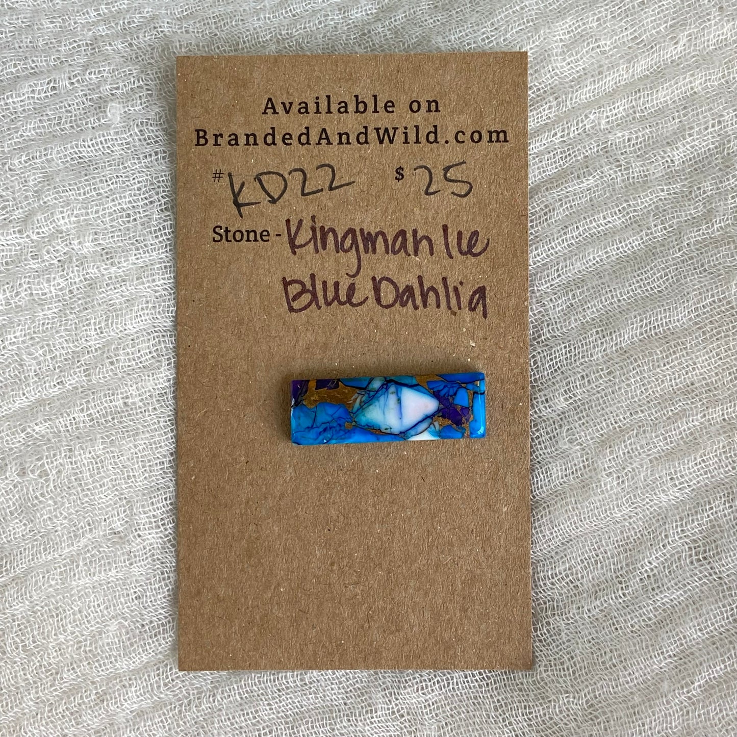 Kingman Ice Blue Dahlia Cabochon - KD22