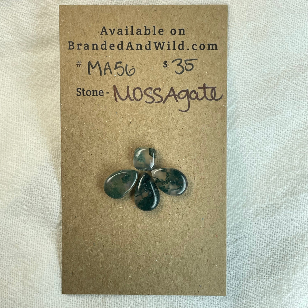 Moss Agate Cabochon - MA56 9C33FC11-D15C-47C3-942E-1483A6127B51 Brandedandwild.com