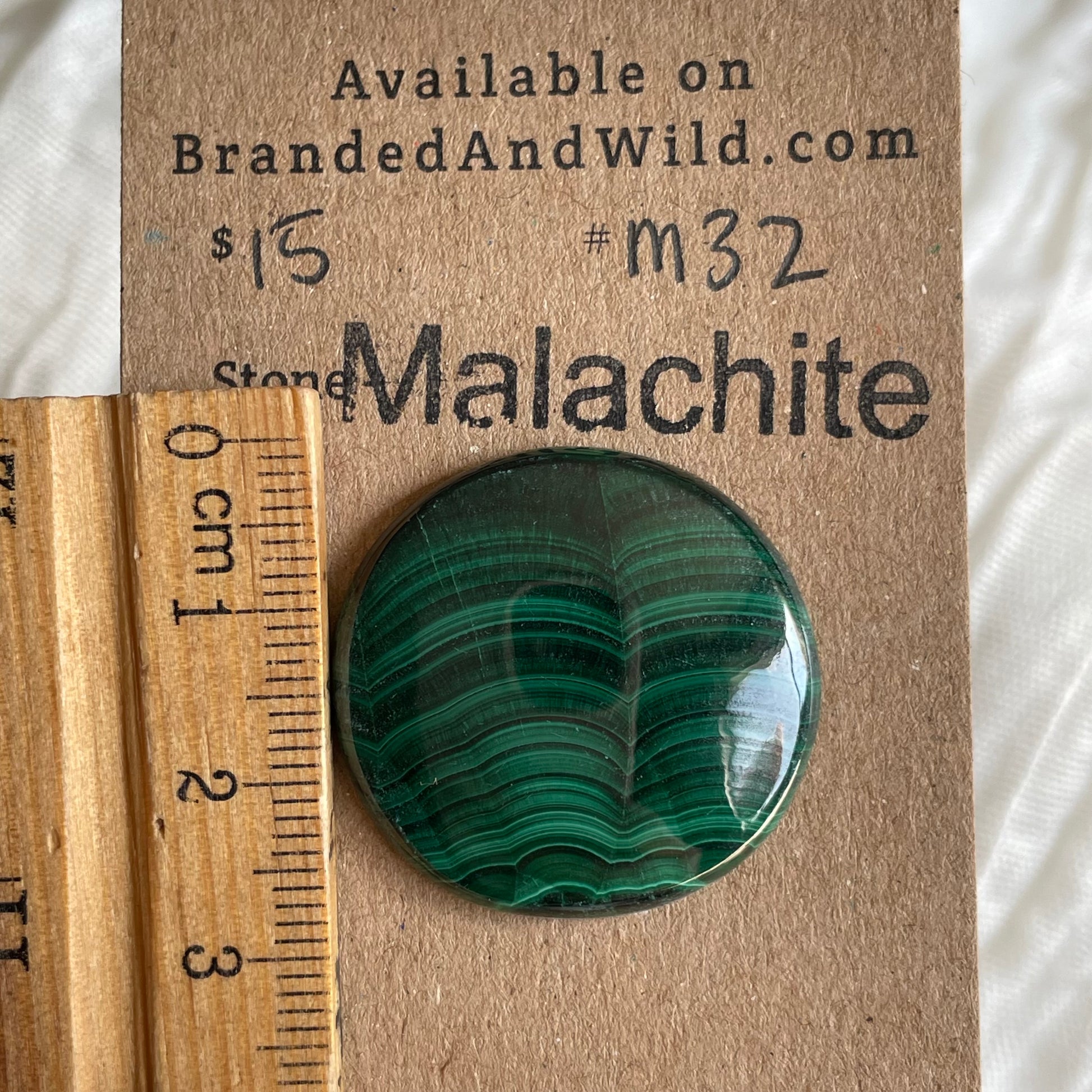 Malachite Cabochon - M32 9C36843B-07F1-49AA-BE40-1CF0D809ED3D Brandedandwild.com