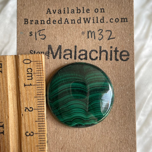 Malachite Cabochon - M32 9C36843B-07F1-49AA-BE40-1CF0D809ED3D Brandedandwild.com