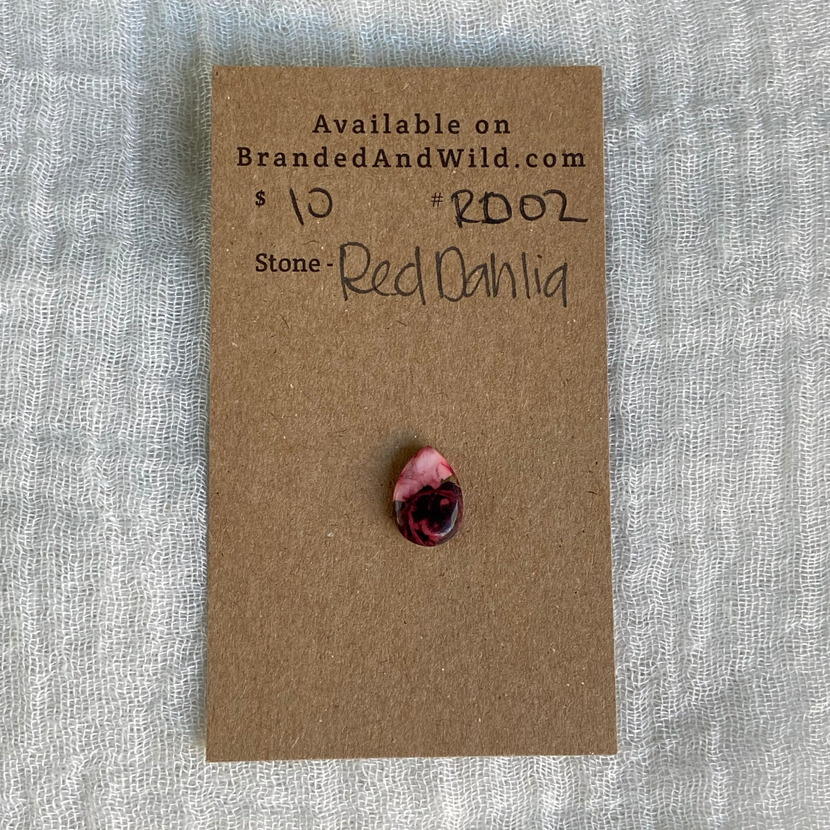 Red Dahlia Cabochon - RD02