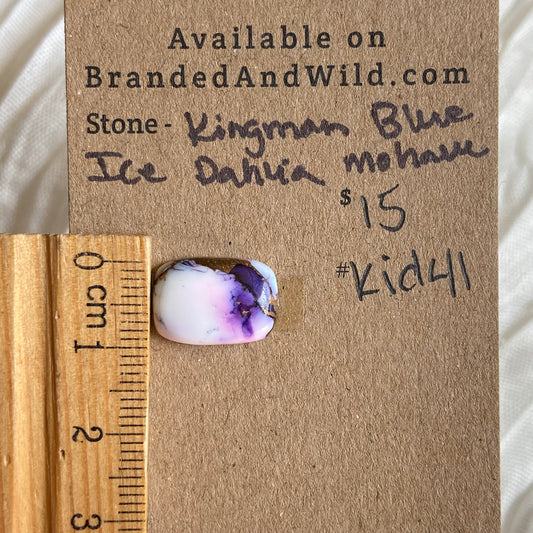 Ice Blue Dahlia Cabochon - KID41 9C3977BE-061C-47BC-8069-F4501FF12CA6 Brandedandwild.com