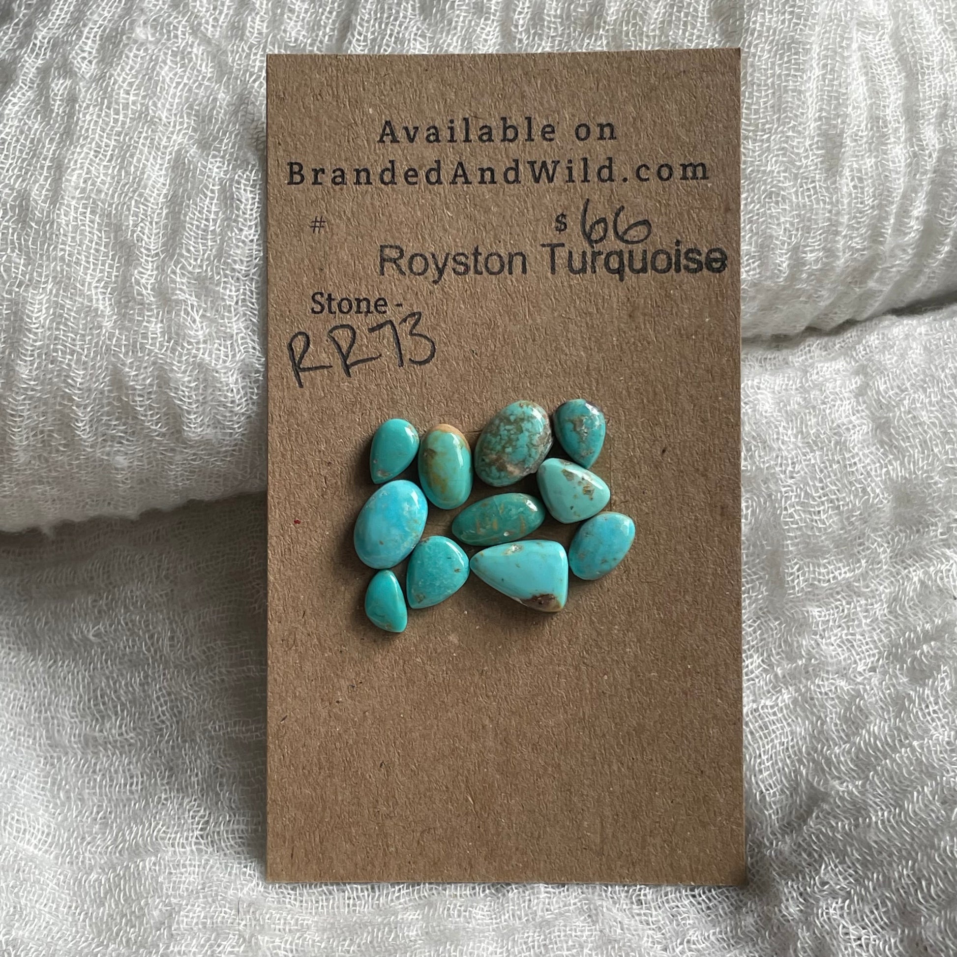 Royston Turquoise cabochon - RR73 9C5372AC-DCFF-43AC-AD0D-EC52E5F7A08D Brandedandwild.com
