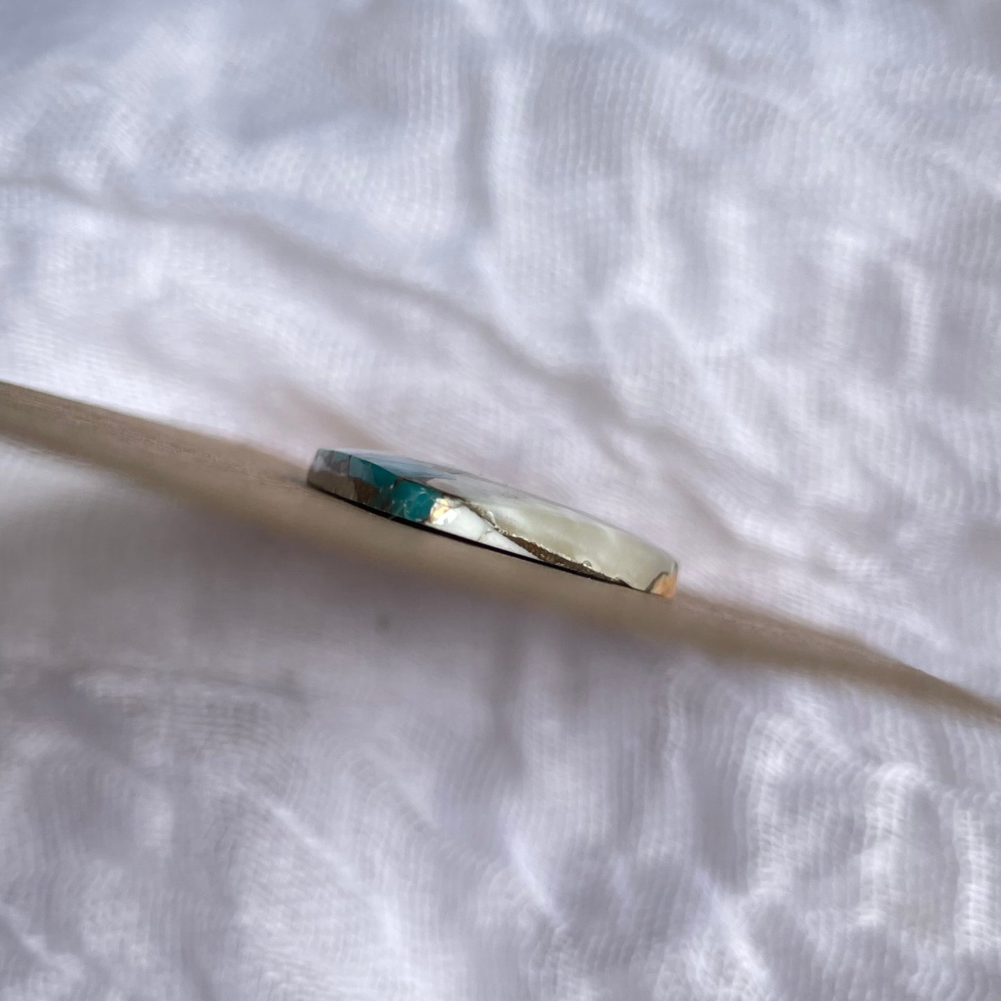 Turquoise, Oyster Shell, Copper Cabochon - TOC57 9C78FC10-E1EC-498A-AF23-D8DBF33B64BE Brandedandwild.com