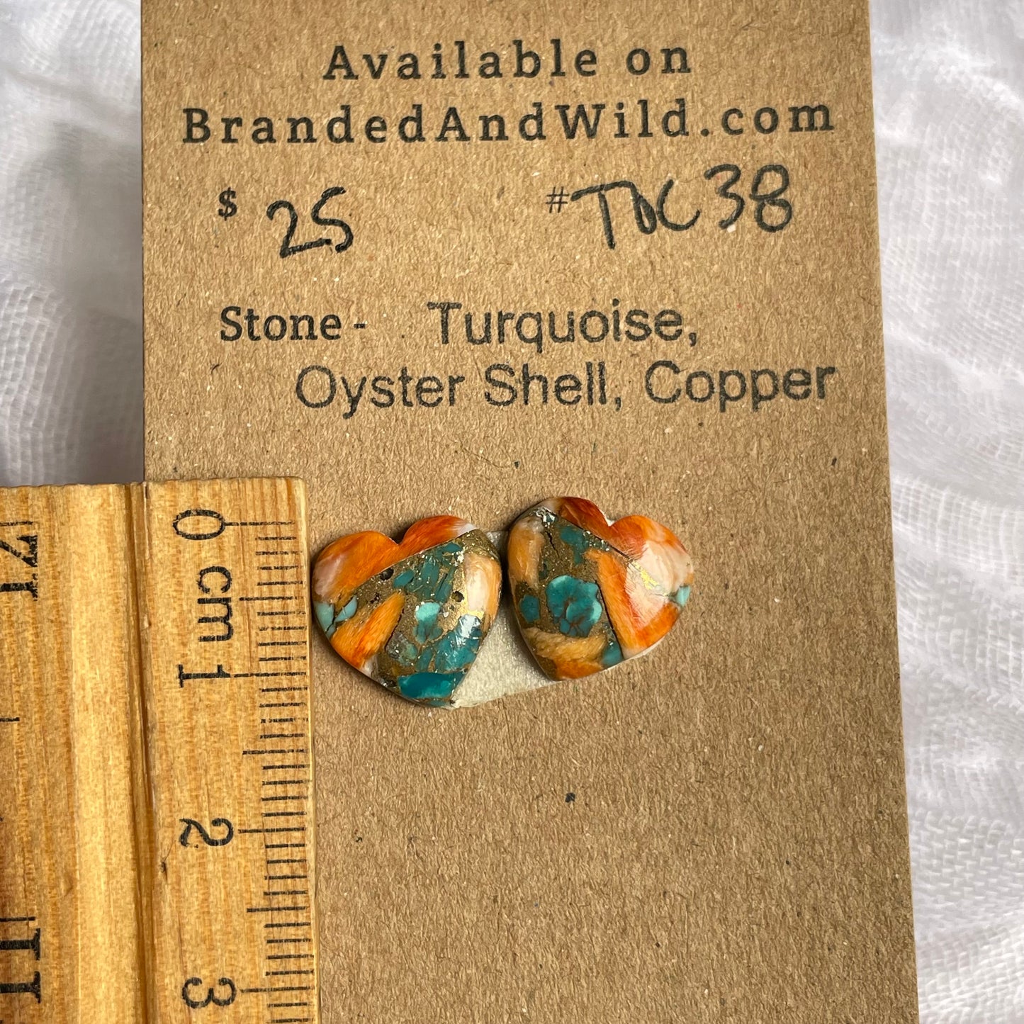 Turquoise, Oyster Shell, Copper Cabochon - TOC38 9CD6AF77-CDEA-464B-AA8C-B7B5DCADCB7F Brandedandwild.com