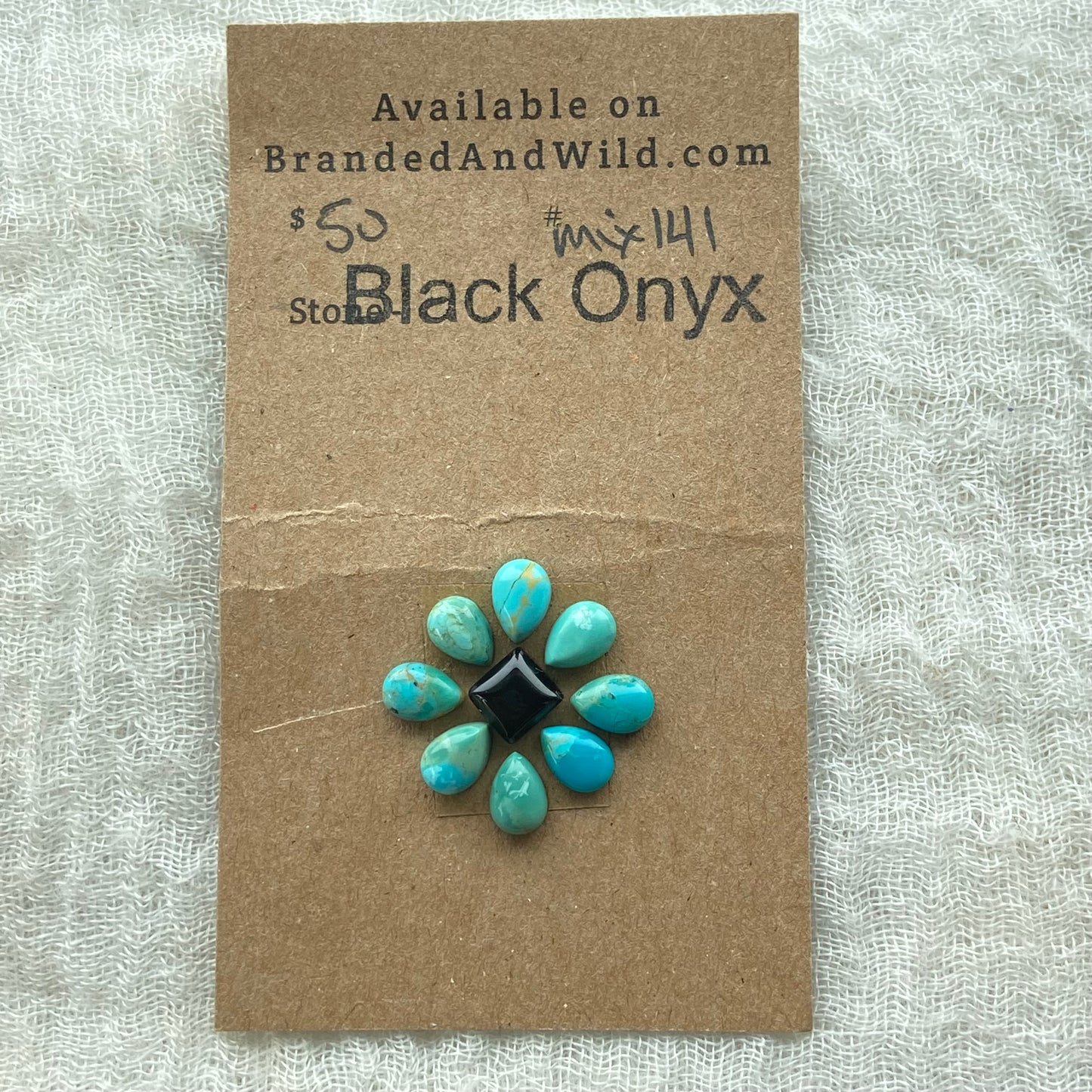 Kingman / Black Onyx Cabochon - Mix141