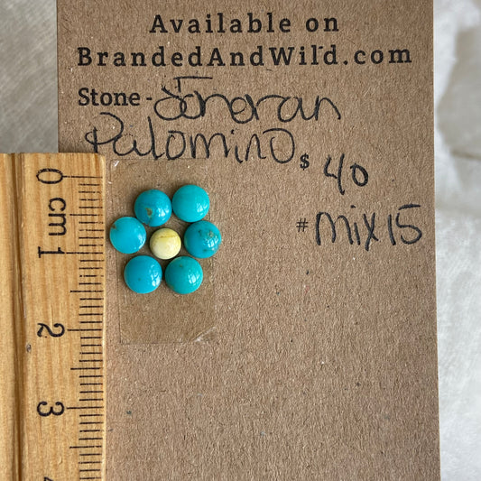Palomino/ Sonoran Turquoise Cabochon - MIX15
