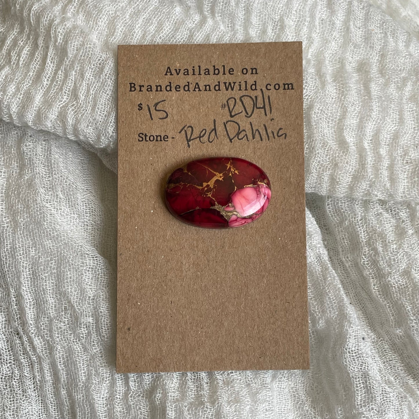 Red Dahlia Cabochon - RD41
