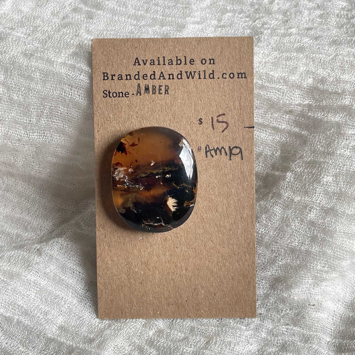 Amber Cabochon AM19 9D1BC020-8676-450D-A3DE-246AB6D05DAB Brandedandwild.com