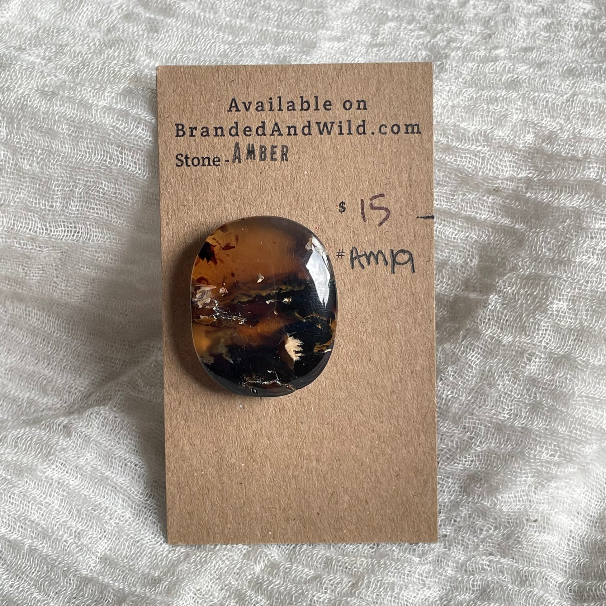 Amber Cabochon AM19 9D1BC020-8676-450D-A3DE-246AB6D05DAB Brandedandwild.com