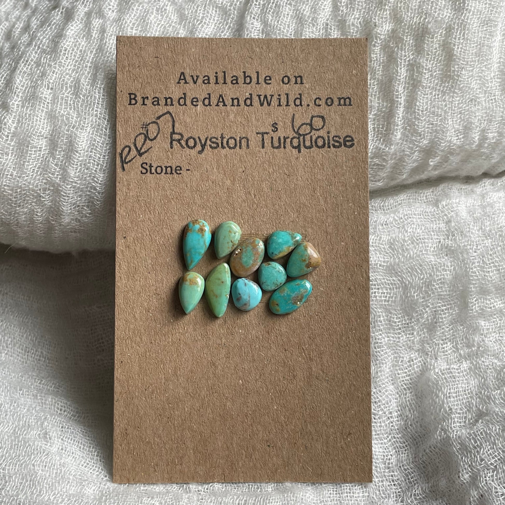 Royston Turquoise cabochon - RR07 9D2351C7-0AD7-4E40-8826-10F36DBD09A3 Brandedandwild.com