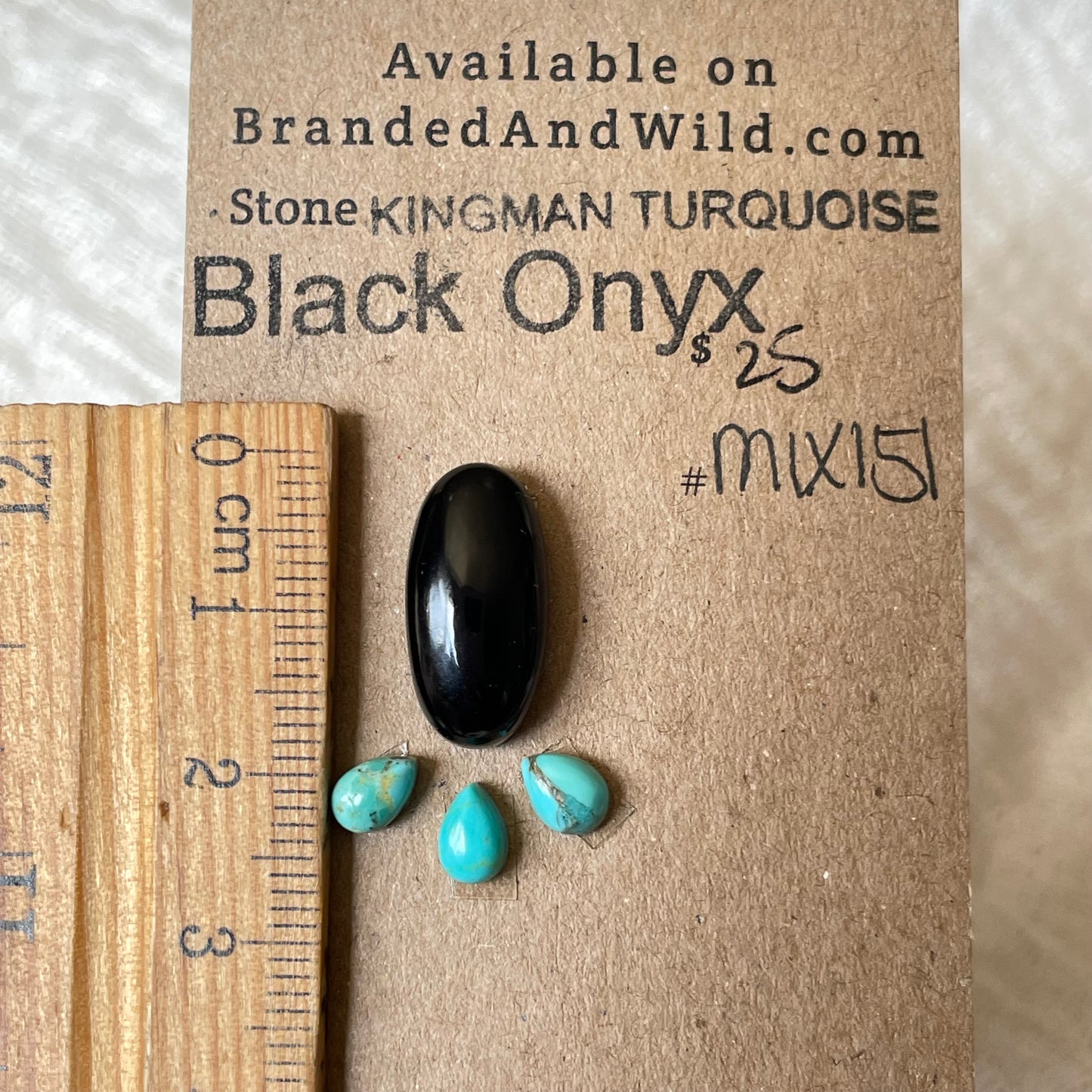 Kingman / Black Onyx Cabochon - Mix151 9D2BDE55-5C51-495E-9049-046985790E17 Brandedandwild.com