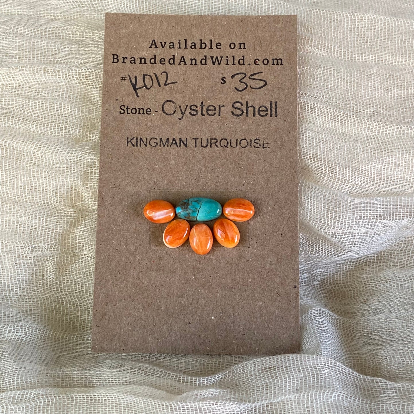 Oystershell / Kingman Turquoise Cabochon - K012 9D2C27DC-DA91-4C08-B98D-3DF5912B1640 Brandedandwild.com