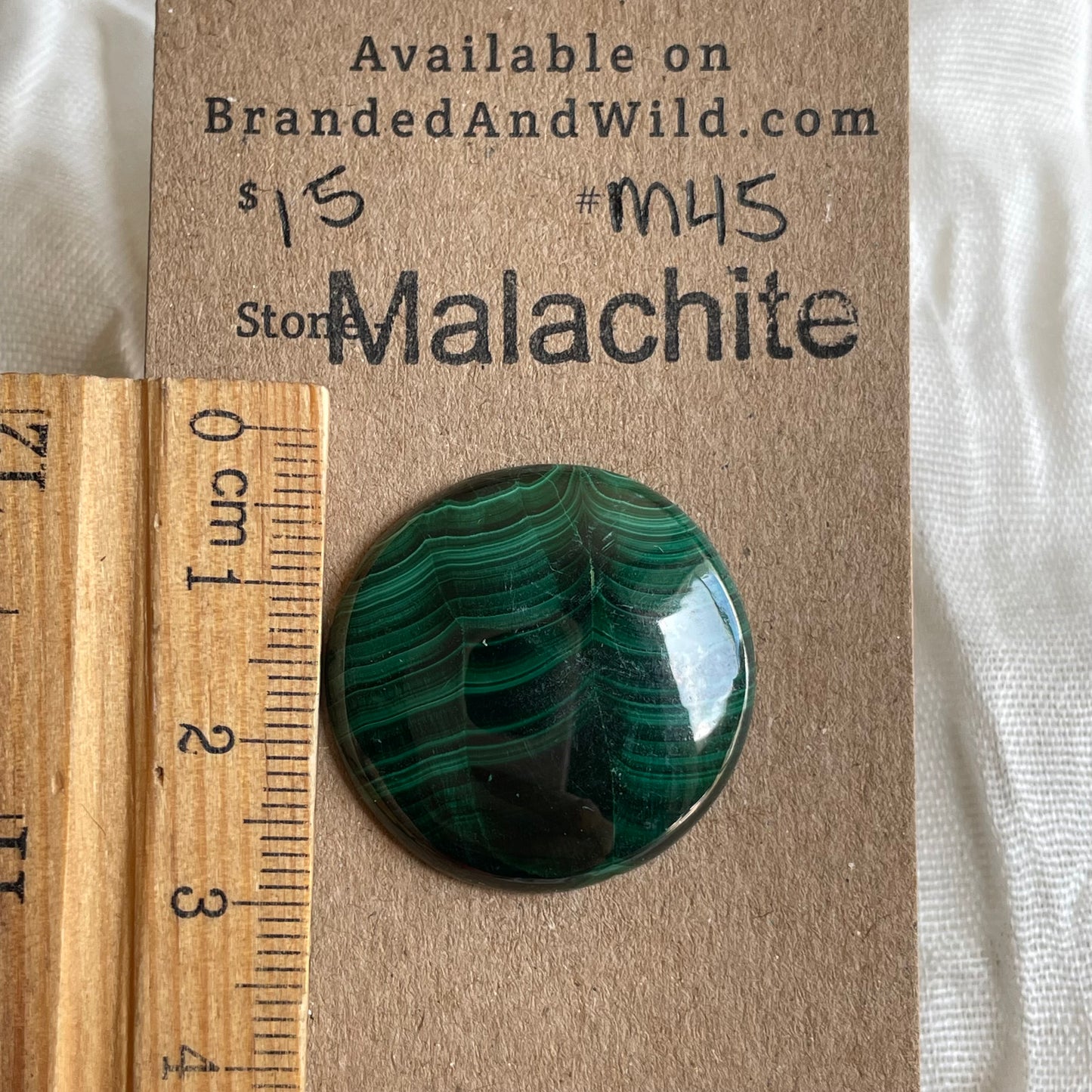 Malachite Cabochon - M45 9D31E4CE-ADFF-407D-81B7-F91C5D069495 Brandedandwild.com