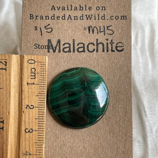Malachite Cabochon - M45 9D31E4CE-ADFF-407D-81B7-F91C5D069495 Brandedandwild.com